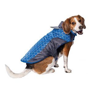 VIBRANT LIFE Blue & Gray Reflective Honeycomb Pet Dog or Cat Vest Jacket NWT